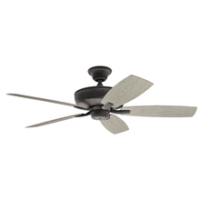 Kichler 310103WZC - 52" Patio Fan Weathered Zinc w/ Weathered White Walnut Blades