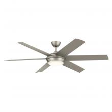 Kichler 310260NI - 60"Mint Ceiling Fan with Glass Diffuser in Brushed Nickel with Silver Blades