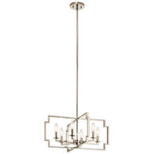 Kichler 44128PN - 6 Light Convertible Chandelier Polished Nickel