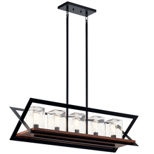 Kichler 49309BK - 5 - Light Linear Chandelier Black