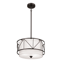 Kichler 52074BK - 3 - Light Pendant/Semi Flush Mount