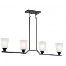 Kichler 52233BK - 4 Light Linear Chandelier