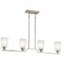 Kichler 52233NI - 4 - Light Linear Chandelier Brushed Nickel