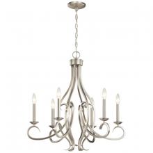 Kichler 52240NI - 6 - Light Chandelier Brushed Nickel