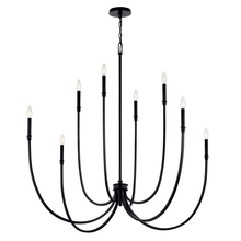 Kichler 52699BK - 8 - Light Foyer Chandelier in Black
