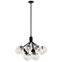 Kichler 52701BK - 12 - Light Convertible Chandelier with Clear Crackled Glass in Black