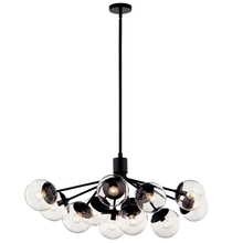 Kichler 52703BKCLR - 12 - Light Linear Convertible Chandelier with Clear Glass in Black