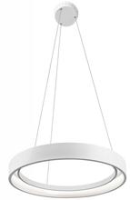 Kichler 83454 - LED Ring Pendant in Textured White and Glossy White Interior