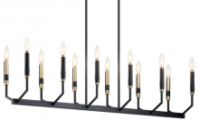Kichler 52350BK - 12 - Light Linear Chandelier