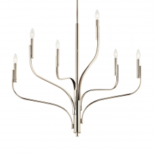 Kichler 52673PN - 6 - Light Chandelier in Polished Nickel