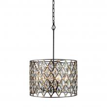 Varaluz 345P04CBHG - Windsor 4-Lt Crystal Pendant - Carbon/Havana Gold