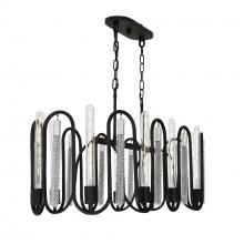 Varaluz 354N10MBCH - 10-Lt Linear Pendant - Matte Black/Painted Chrome