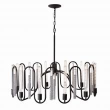 Varaluz 354P12MBCH - 12-Light Pendant - Matte Black/Painted Chrome