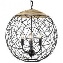 Varaluz 362P03BL - 3 - Light Orb Pendant - Black