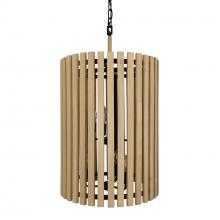 Varaluz 387F06MBH - 6 - Light Pendant - Matte Black/Honey Blonde