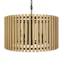Varaluz 387P08MBH - 8 - Light Pendant - Matte Black/Honey Blonde