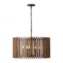 Varaluz 387P08MBW - 8 - Light Pendant - Matte Black/Medium Walnut