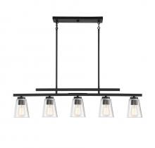 Savoy House 1-1023-5-89 - 5-Light Linear Chandelier in Matte Black