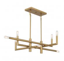 Savoy House 1-1624-8-322 - 8 - Light Linear Chandelier in Warm Brass