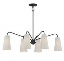 Savoy House 1-1785-6-89 - 6 - Light Linear Chandelier in Matte Black