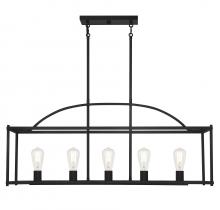 Savoy House 1-190-5-89 - 5-Light Linear Chandelier in Matte Black