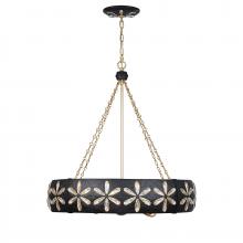Savoy House 1-2493-6-104 - 6 - Light Chandelier in Metropolis Black and Gold