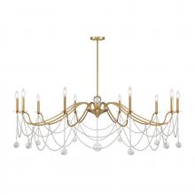 Savoy House 1-7504-10-322 - 10 - Light Chandelier in Warm Brass