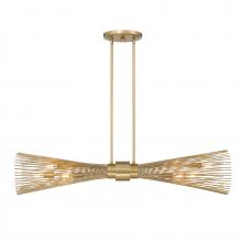Savoy House 1-9601-6-171 - 6 - Light Linear Chandelier in Burnished Brass