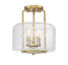 Savoy House 6-7790-3-322 - 3 - Light Semi-Flush Mount - Warm Brass