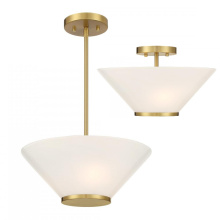Savoy House 6-4012-3-322 - 3 - Light Convertible Semi-Flush or Pendant in Warm Brass