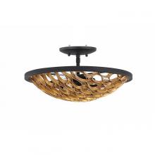 Savoy House 6-9353-3-46 - Ventura 3-Light Ceiling Light in Matte Black and Gold