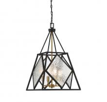Savoy House 7-5402-4-79 - 4 - Light Pendant in English Bronze and Warm Brass