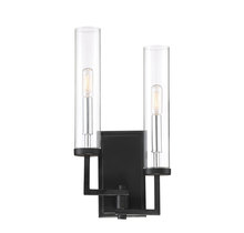 Savoy House 9-2134-2-67 - 2 - Light Adjustable Wall Sconce in Matte Black with Polished Chrome Accents