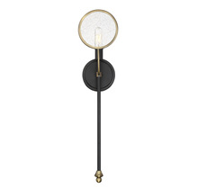 Savoy House 9-9157-1-51 - 1 - Light Wall Sconce in Vintage Black with Warm Brass
