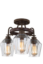 Kalco 508740BS - 3 - Light Semi-Flush Mount