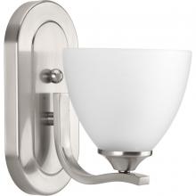 Progress Lighting P300095-009 - Laird Collection One-Light Brushed Nickel Etched Glass Traditional Bath Vanity Light