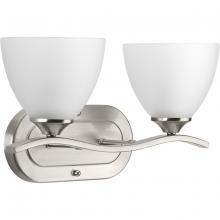 Progress Lighting P300096-009 - Laird Collection Two-Light Brushed Nickel Etched Glass Traditional Bath Vanity Light