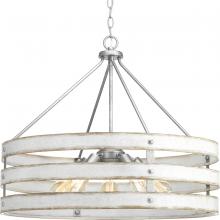 Progress Lighting P500090-141 - Five-Light Galvanized Finish Coastal Pendant Light