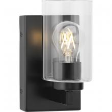 Progress Lighting P300386-31M - Goodwin Collection One-Light Matte Black Modern Vanity Light with Clear Glass