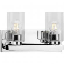 Progress Lighting P300387-015 - Goodwin Collection Two-Light Polished Chrome Modern Vanity Light with Clear Glass