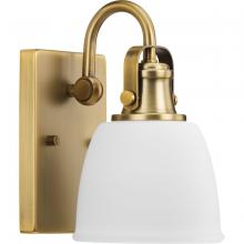Progress Lighting P300426-163 - Preston Collection One-Light Coastal Vintage Brass Bath and Vanity Light