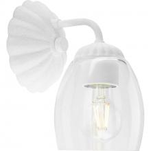 Progress Lighting P300488-197 - Quillan Collection One-Light White Plaster Transitional Bath & Vanity Light