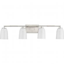 Progress Lighting P300506-009 - Spenser Collection Four-Light Brushed Nickel Industrial Vanity Light