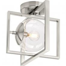 Progress Lighting P350218-009 - 1 - Light Semi-Flush Mount Brushed Nickel Clear Glass
