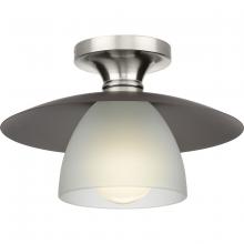 Progress Lighting P350233-009 - Trimble Collection One-Light Brushed Nickel 12"  Semi-Flush Mount