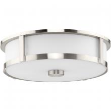 Progress Lighting P350281-009 - Gilliam Collection Three-Light Brushed Nickel New Traditional Flush Mount