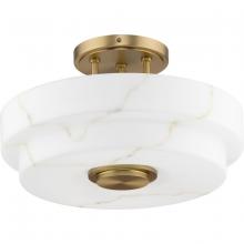 Progress Lighting P350284-109 - 3 - Light Semi-Flush Mount Light Brushed Bronze Modern Luxe