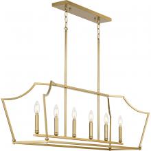 Progress Lighting P400300-109 - 6 - Light Linear Island Chandelier Light