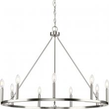 Progress Lighting P400314-009 - Gilliam Collection Nine-Light Brushed Nickel New Traditional Chandelier