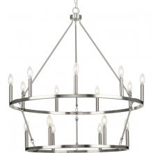 Progress Lighting P400315-009 - Gilliam Collection Fifteen-Light Brushed Nickel New Traditional Chandelier